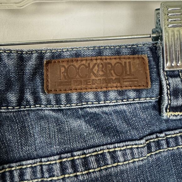 Rock & Roll Denim Men's Boyfriend Fit Jeans 27x34 Distressed Medium Wash - Picture 4 of 7